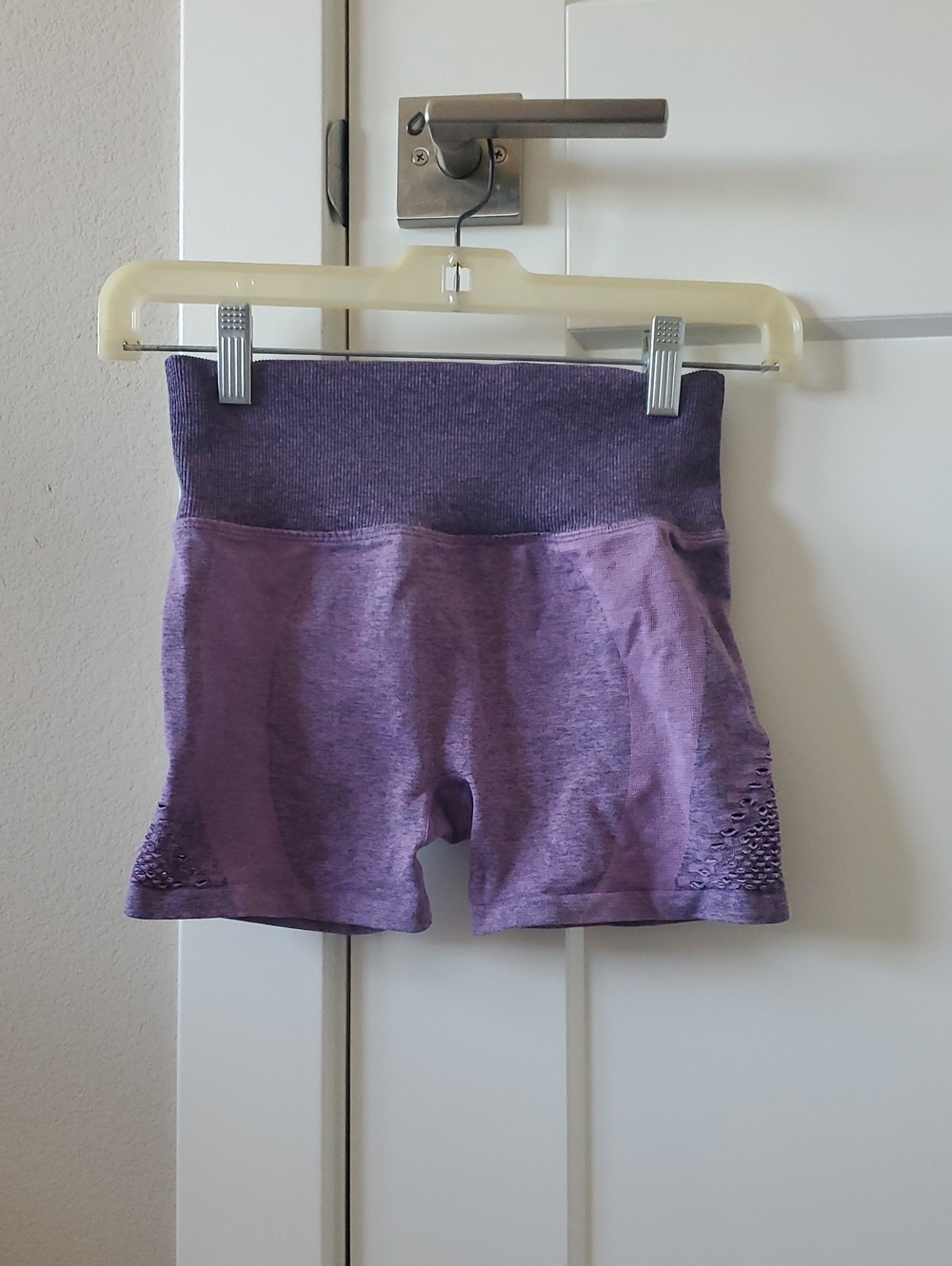 Pink (Brand) Women's High-Waist Seamless Athletic Shorts — Purple